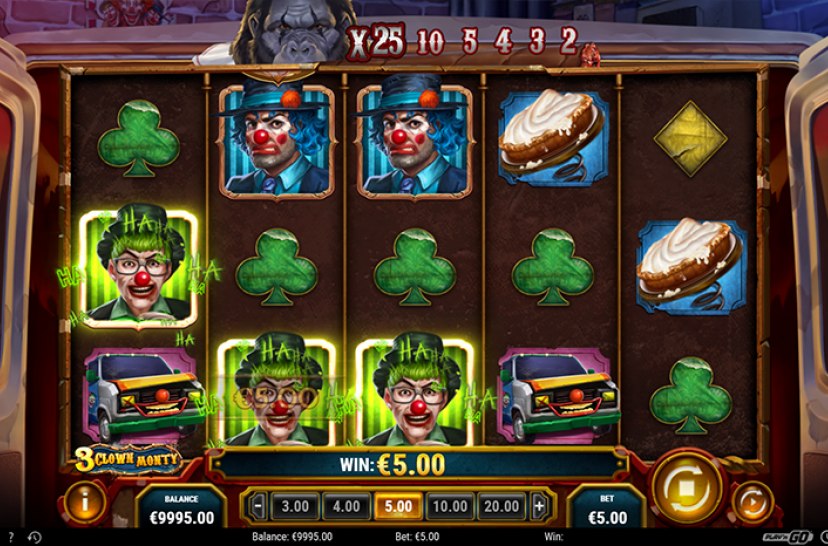 3 Clown Monty The Best Slots Machines at OneCasino